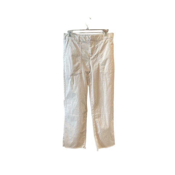 NEW Frank & Eileen Women’s Blackstone Crop Utility Pants in Chalk Size 4 - Picture 7 of 13